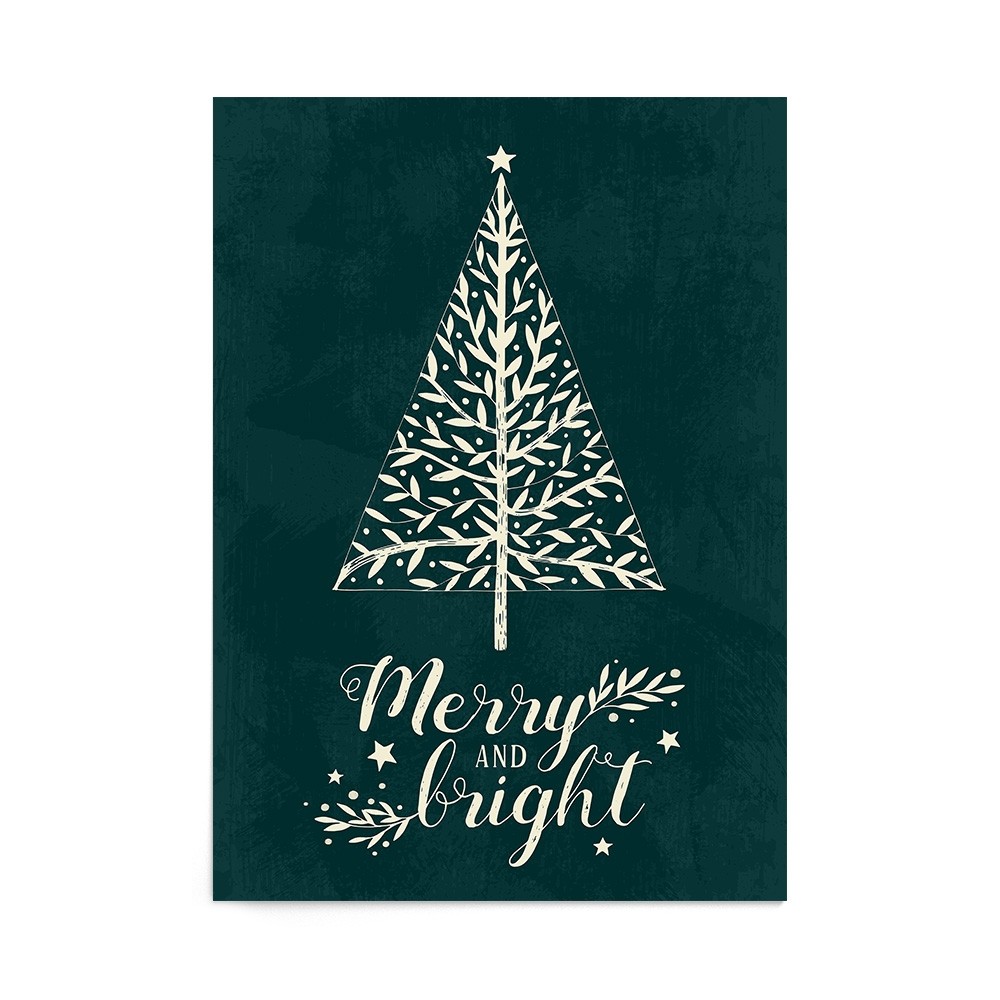 Poster Art Print Merry and Bright