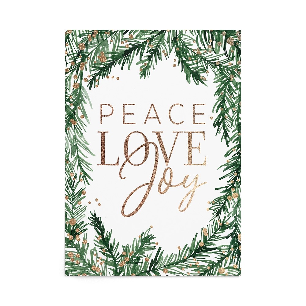 Poster Art Print Peace Love Joy