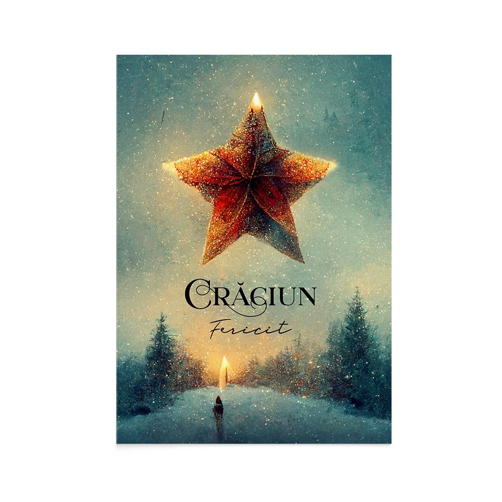 Felicitare Craciun Christmas Star