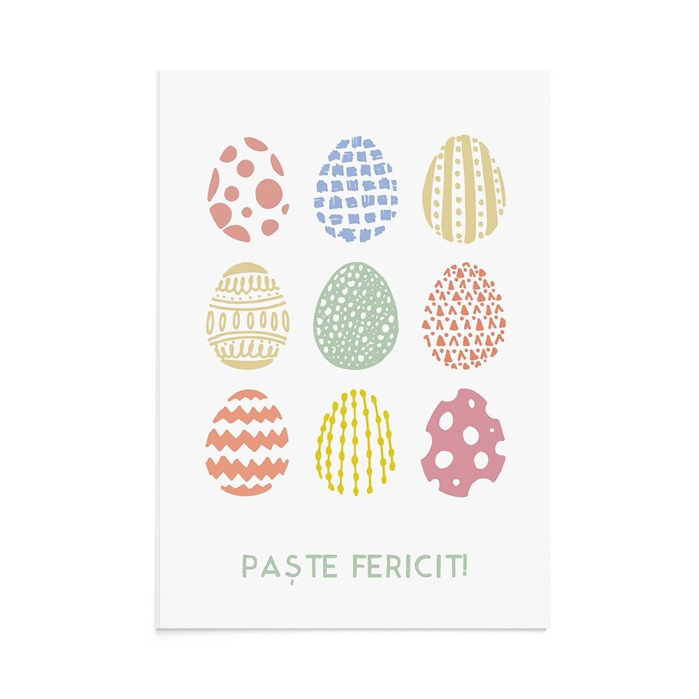 Felicitare Paste Easter Pastel