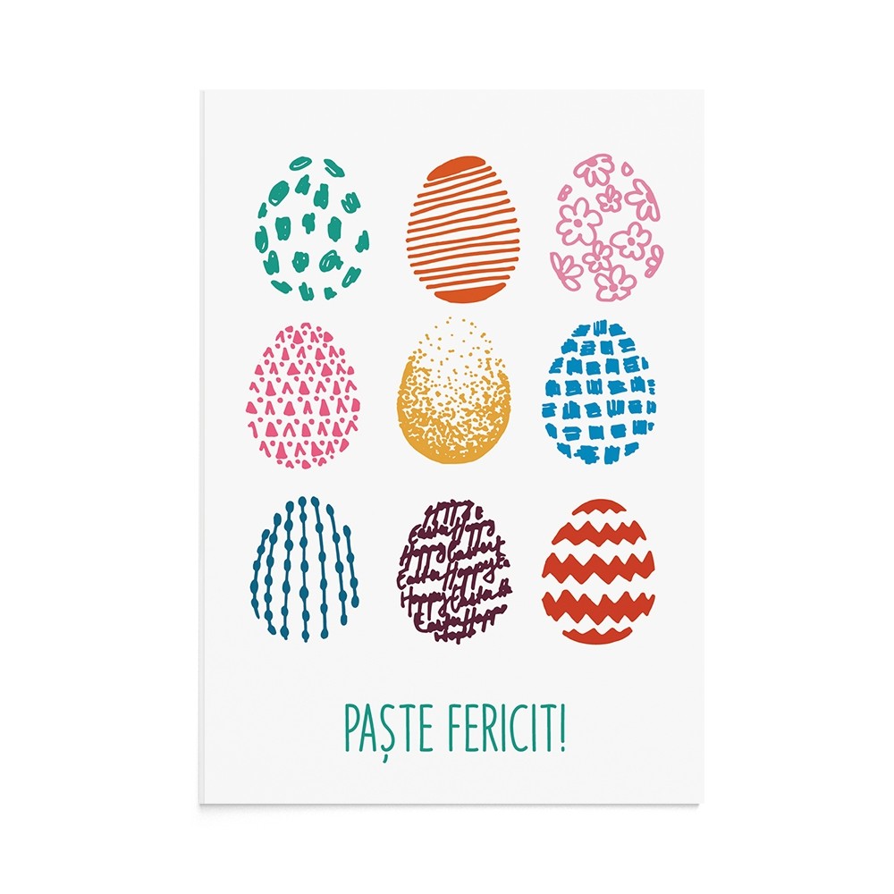 Felicitare Paste Easter Patterns