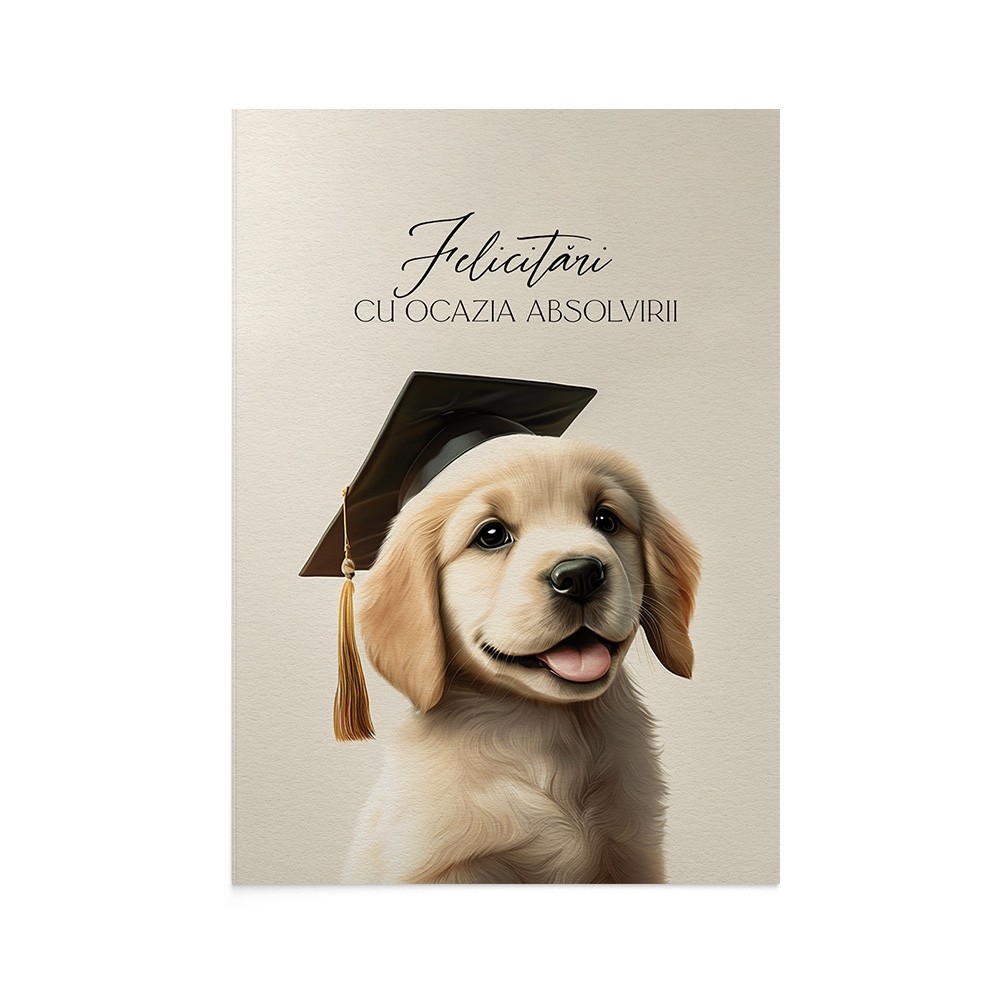 Felicitare Absolvire Precious Dog Graduation Student