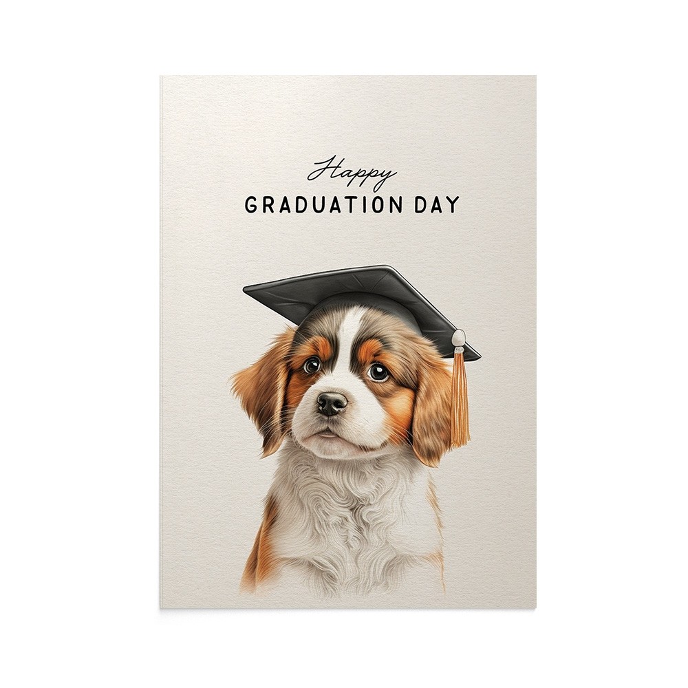 Felicitare Absolvire Smart Dog Graduation Student