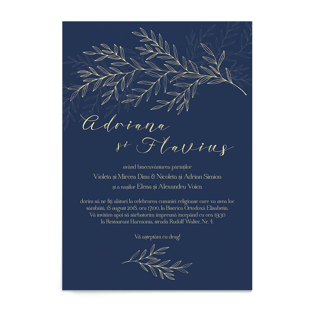 Invitatie nunta Lavish Foliage