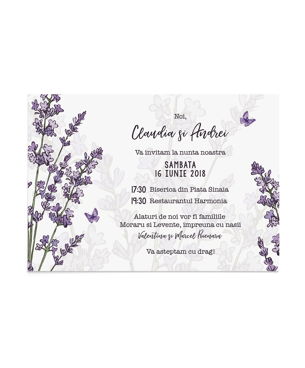 Invitatie de nunta Lavender Field