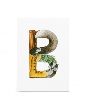 Poster Litere Animal Alphabet B