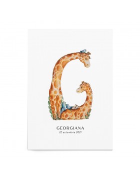 Poster Litere Animal Alphabet G