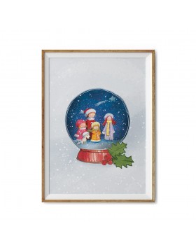 Poster Art Print Christmas Carols Globe