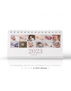 Set 6 calendare personalizate pentru birou, Zizula Cards, 210X100 mm