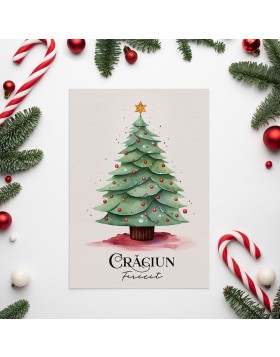 Felicitare Craciun Christmas Festive Tree