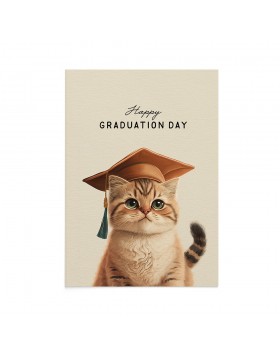 Felicitare Absolvire Cute Cat Graduation