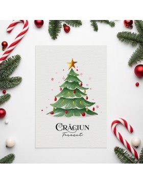 Felicitare Craciun Festive Christmas Tree