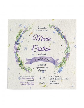 Invitatie de nunta Lavender Touch