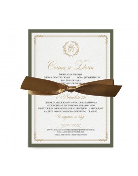 Invitatie de nunta Elegant Monogram