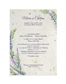 Invitatie de nunta Lavender Touch