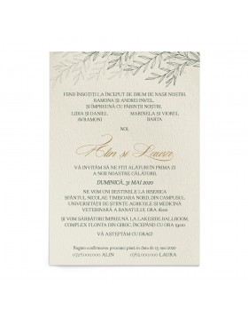Invitatie de nunta Lavish Foliage Touch