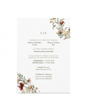 Invitatie de nunta Sweet Wildflowers