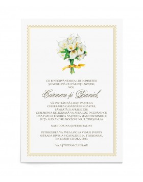 Invitatie de nunta Calla Lilly