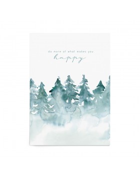 Art Print Misty Forest Quote
